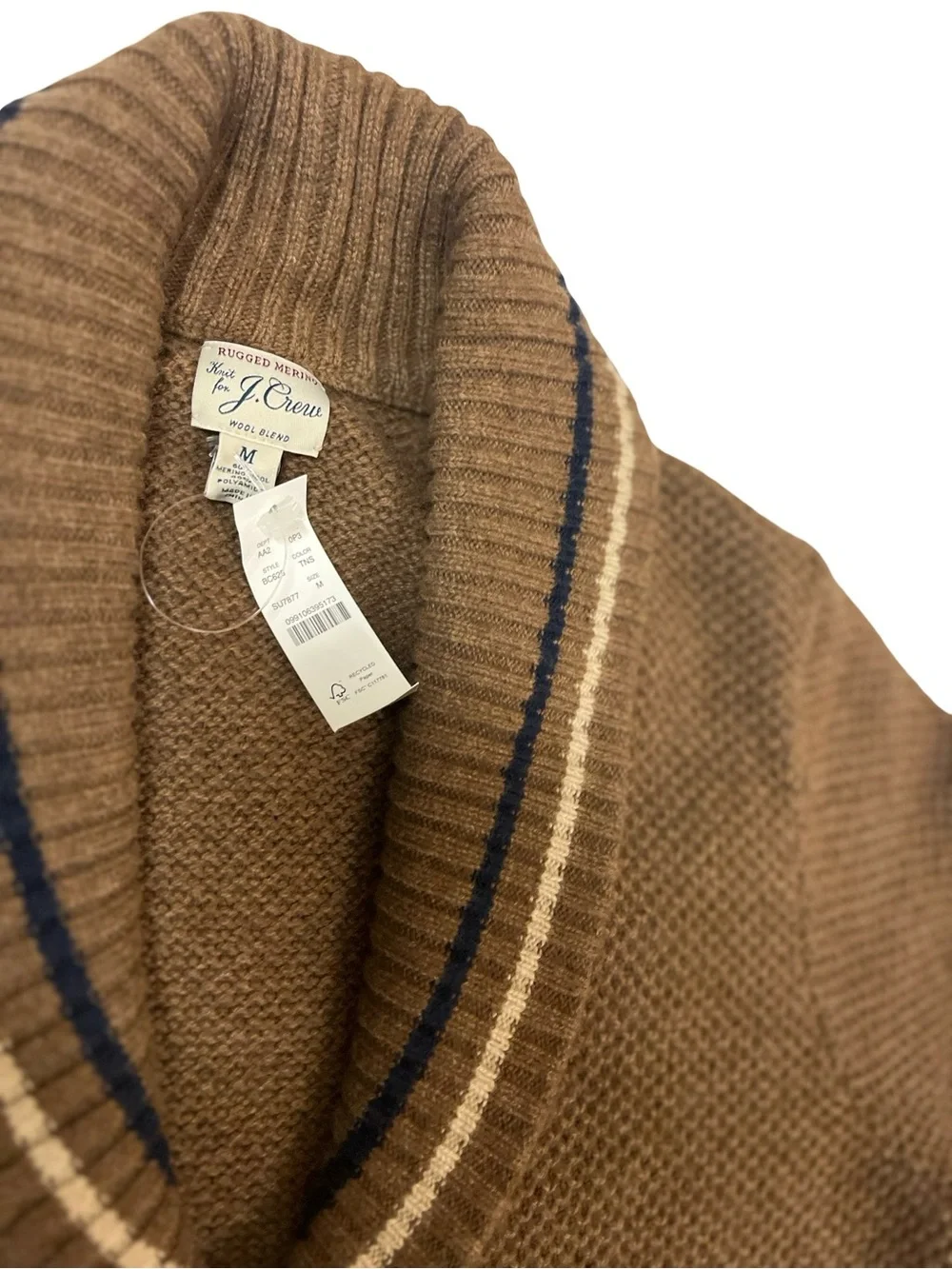 NWT J Crew Jcrew Rugged Merino Shawl Collar Wool Cardigan Sweater Sz M Preppy